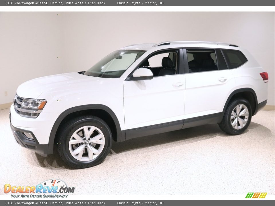 2018 Volkswagen Atlas SE 4Motion Pure White / Titan Black Photo #3