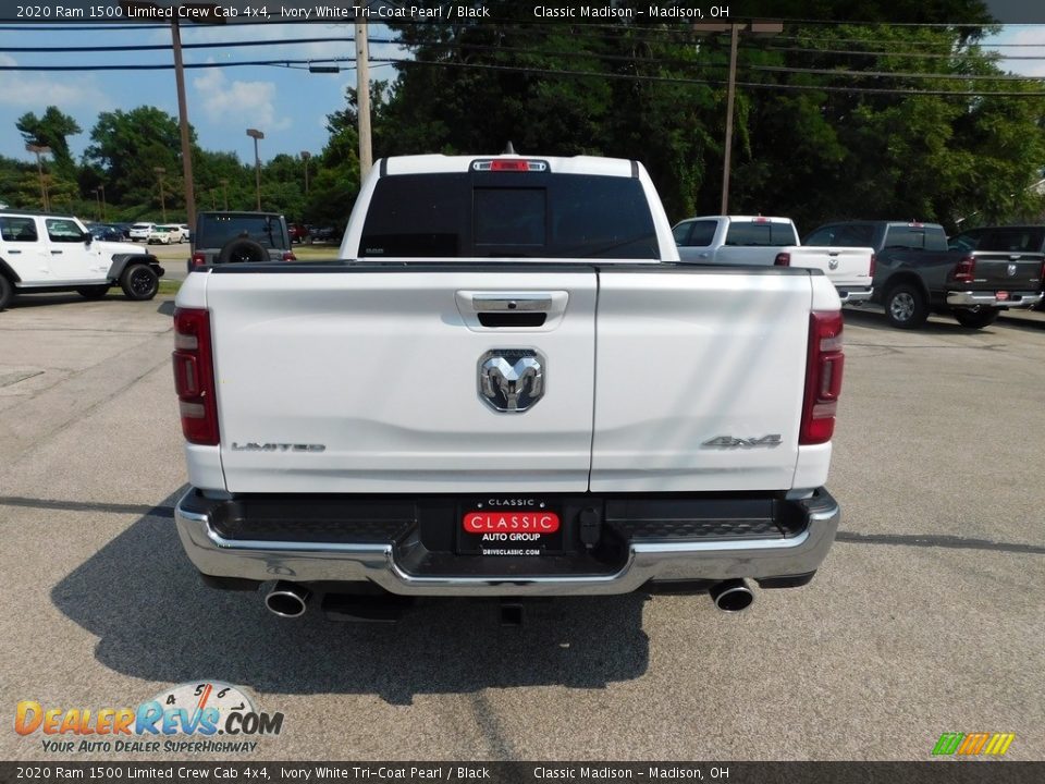 2020 Ram 1500 Limited Crew Cab 4x4 Ivory White Tri-Coat Pearl / Black Photo #6