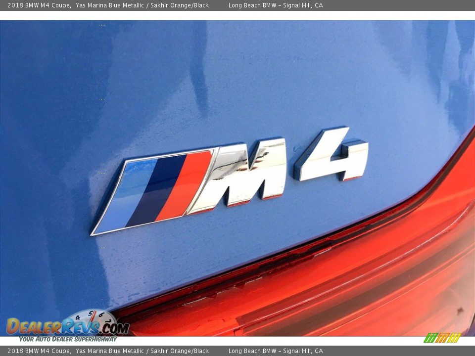 2018 BMW M4 Coupe Yas Marina Blue Metallic / Sakhir Orange/Black Photo #7