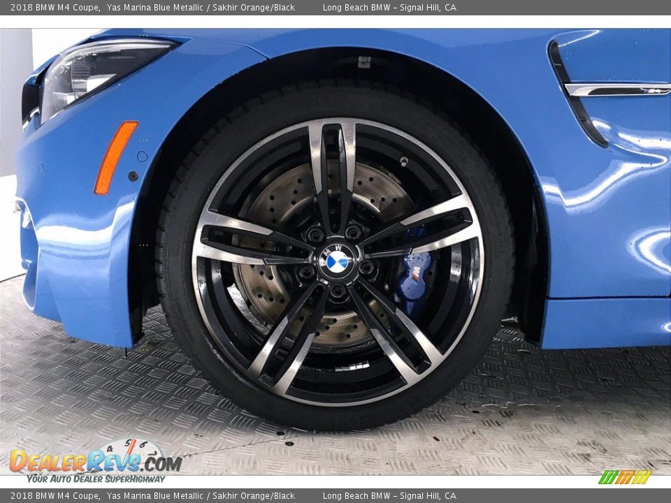 2018 BMW M4 Coupe Yas Marina Blue Metallic / Sakhir Orange/Black Photo #8