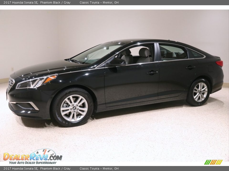2017 Hyundai Sonata SE Phantom Black / Gray Photo #3