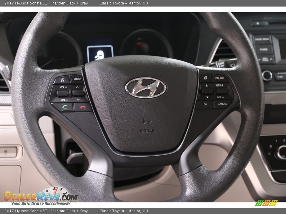 2017 Hyundai Sonata SE Phantom Black / Gray Photo #6