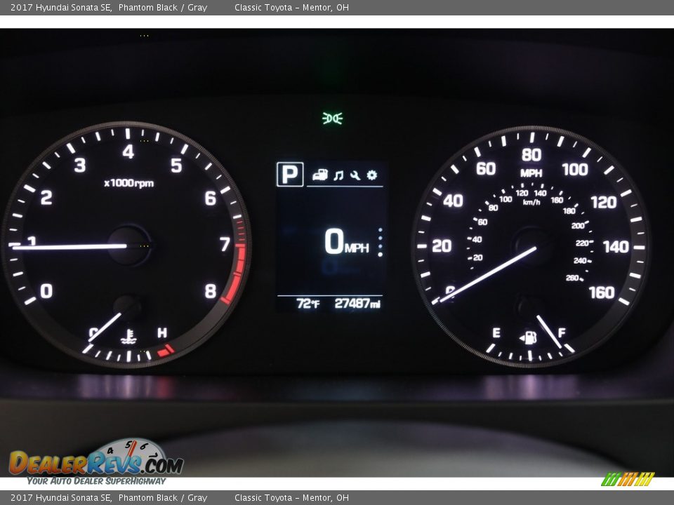 2017 Hyundai Sonata SE Phantom Black / Gray Photo #7