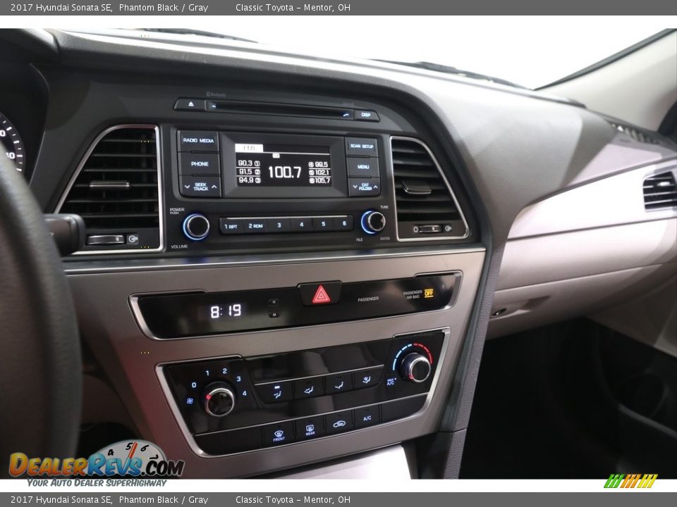 2017 Hyundai Sonata SE Phantom Black / Gray Photo #8