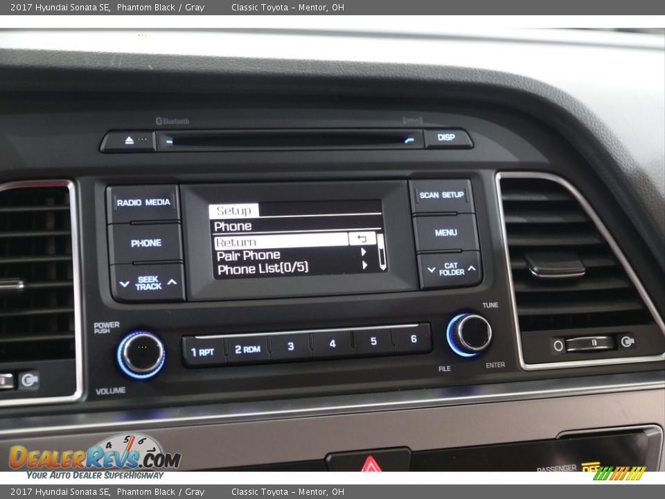 2017 Hyundai Sonata SE Phantom Black / Gray Photo #9