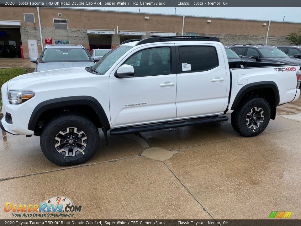 2020 Toyota Tacoma TRD Off Road Double Cab 4x4 Super White / TRD Cement/Black Photo #1