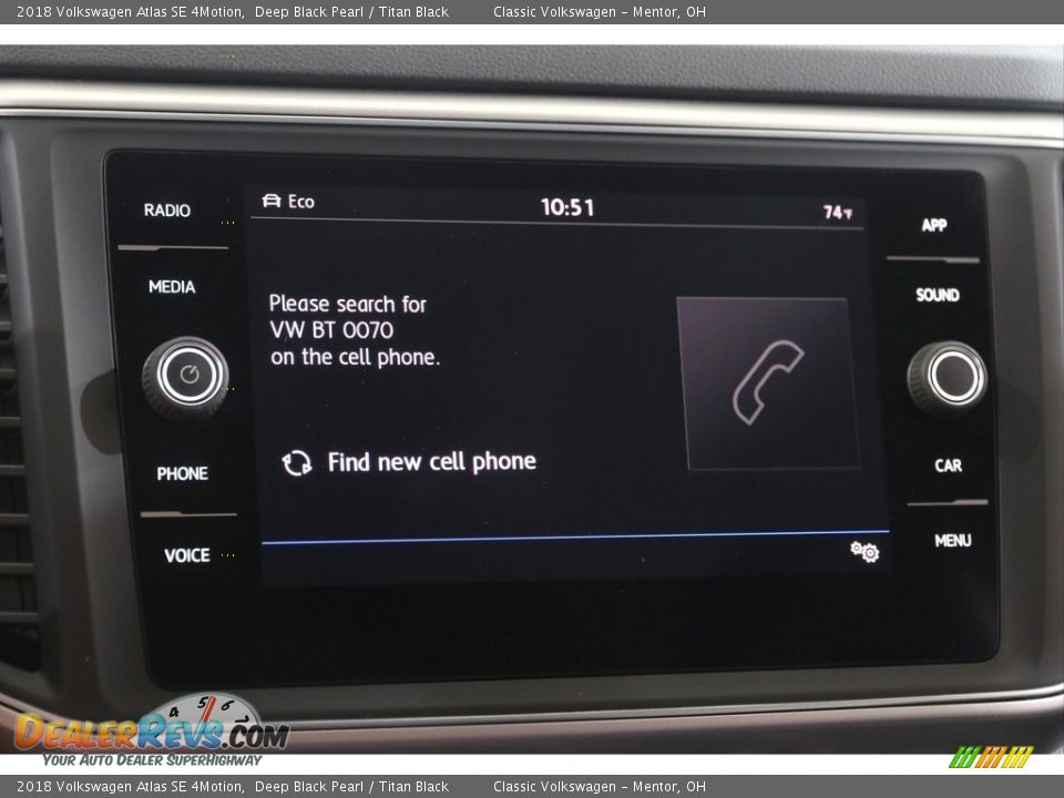2018 Volkswagen Atlas SE 4Motion Deep Black Pearl / Titan Black Photo #10