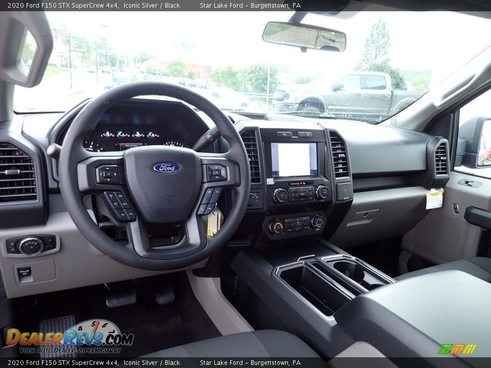 Black Interior - 2020 Ford F150 STX SuperCrew 4x4 Photo #12
