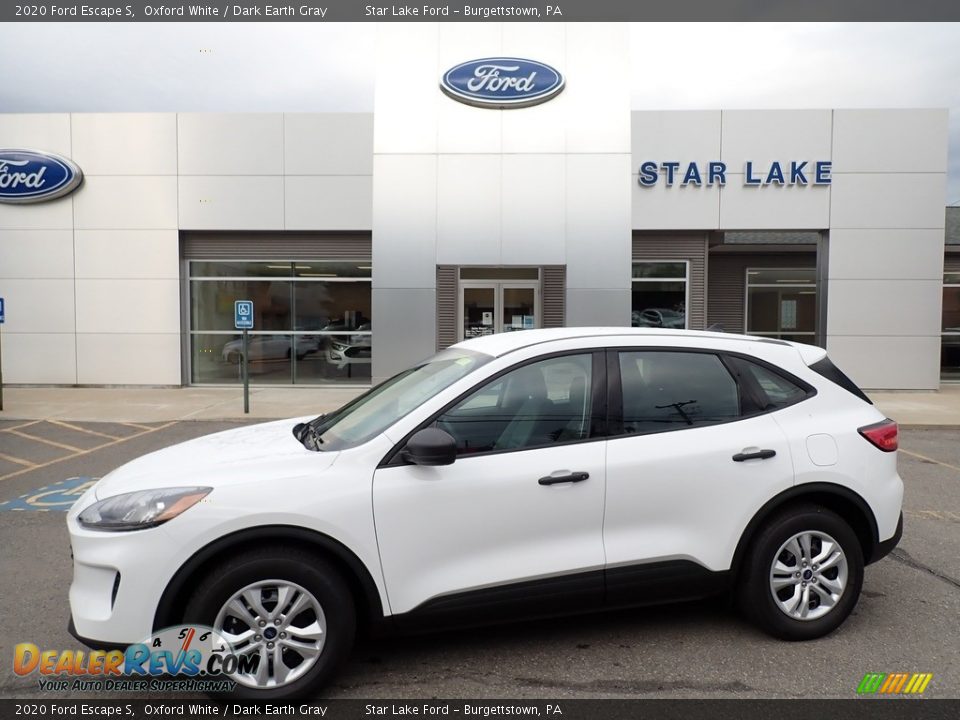 2020 Ford Escape S Oxford White / Dark Earth Gray Photo #1