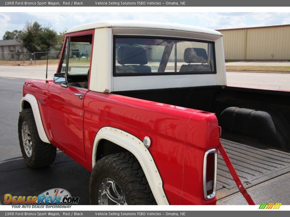 1968 Ford Bronco Sport Wagon Red / Black Photo #7