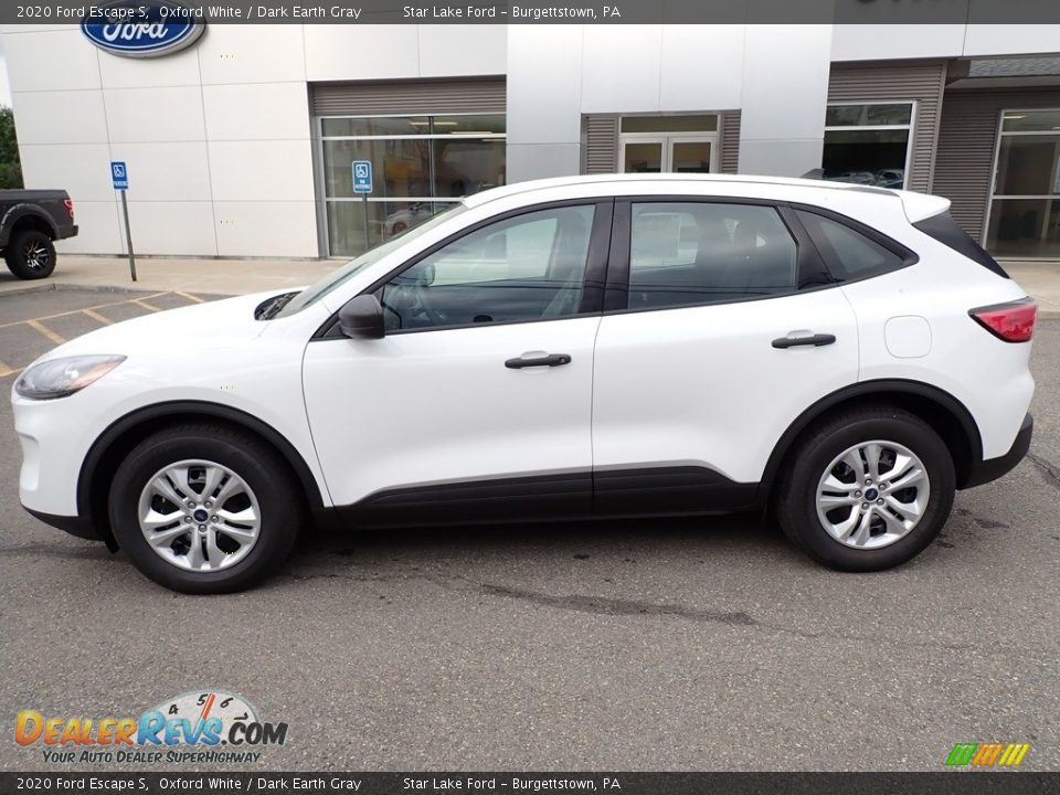 2020 Ford Escape S Oxford White / Dark Earth Gray Photo #2