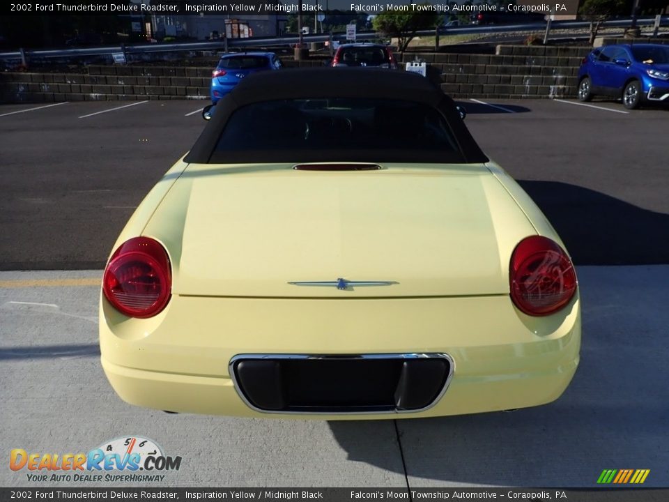 2002 Ford Thunderbird Deluxe Roadster Inspiration Yellow / Midnight Black Photo #4