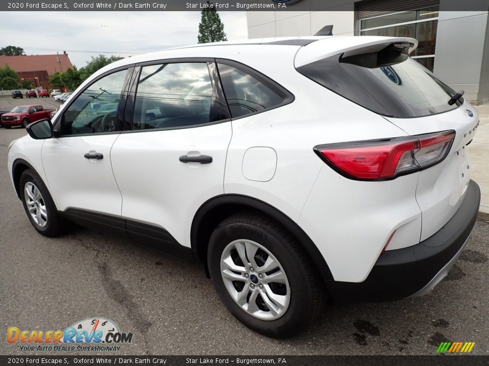 2020 Ford Escape S Oxford White / Dark Earth Gray Photo #3