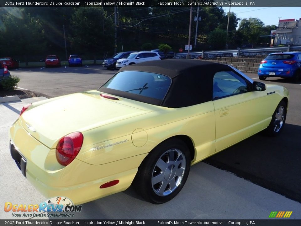 2002 Ford Thunderbird Deluxe Roadster Inspiration Yellow / Midnight Black Photo #5