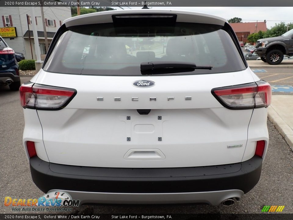 2020 Ford Escape S Oxford White / Dark Earth Gray Photo #4