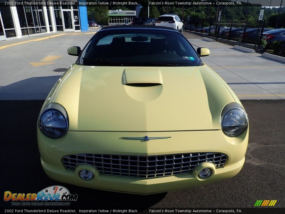 2002 Ford Thunderbird Deluxe Roadster Inspiration Yellow / Midnight Black Photo #7