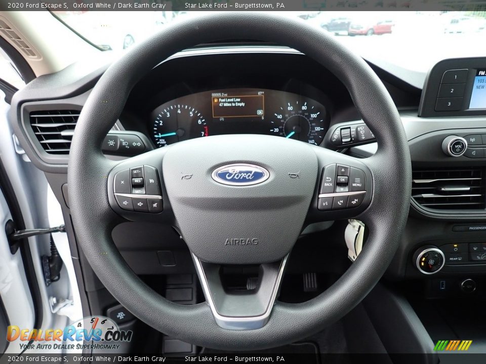 2020 Ford Escape S Oxford White / Dark Earth Gray Photo #15