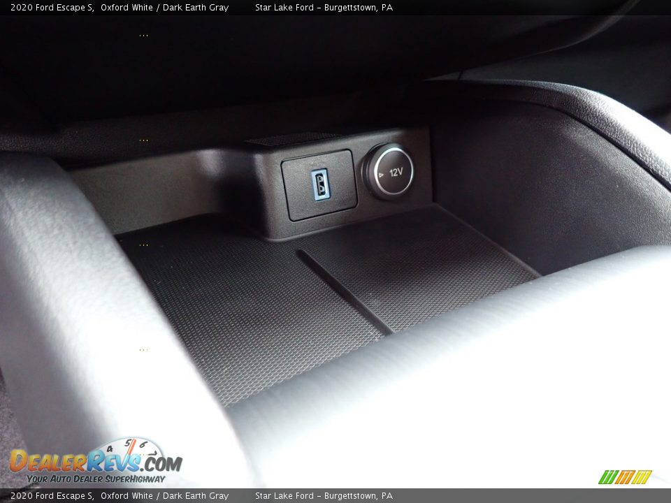 2020 Ford Escape S Oxford White / Dark Earth Gray Photo #16