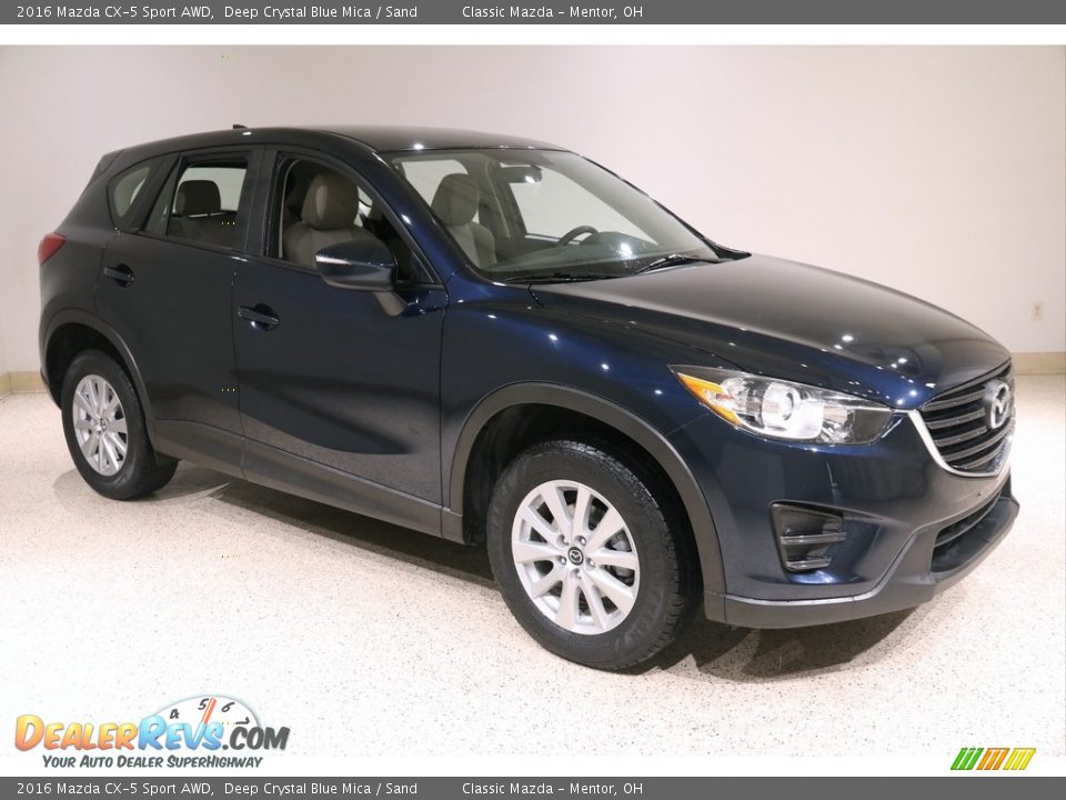 2016 Mazda CX-5 Sport AWD Deep Crystal Blue Mica / Sand Photo #1