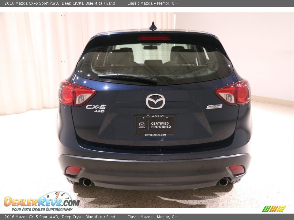 2016 Mazda CX-5 Sport AWD Deep Crystal Blue Mica / Sand Photo #15
