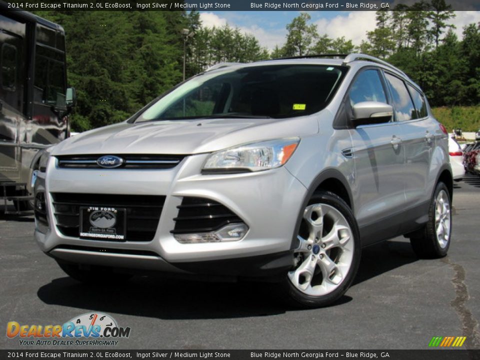 2014 Ford Escape Titanium 2.0L EcoBoost Ingot Silver / Medium Light Stone Photo #1