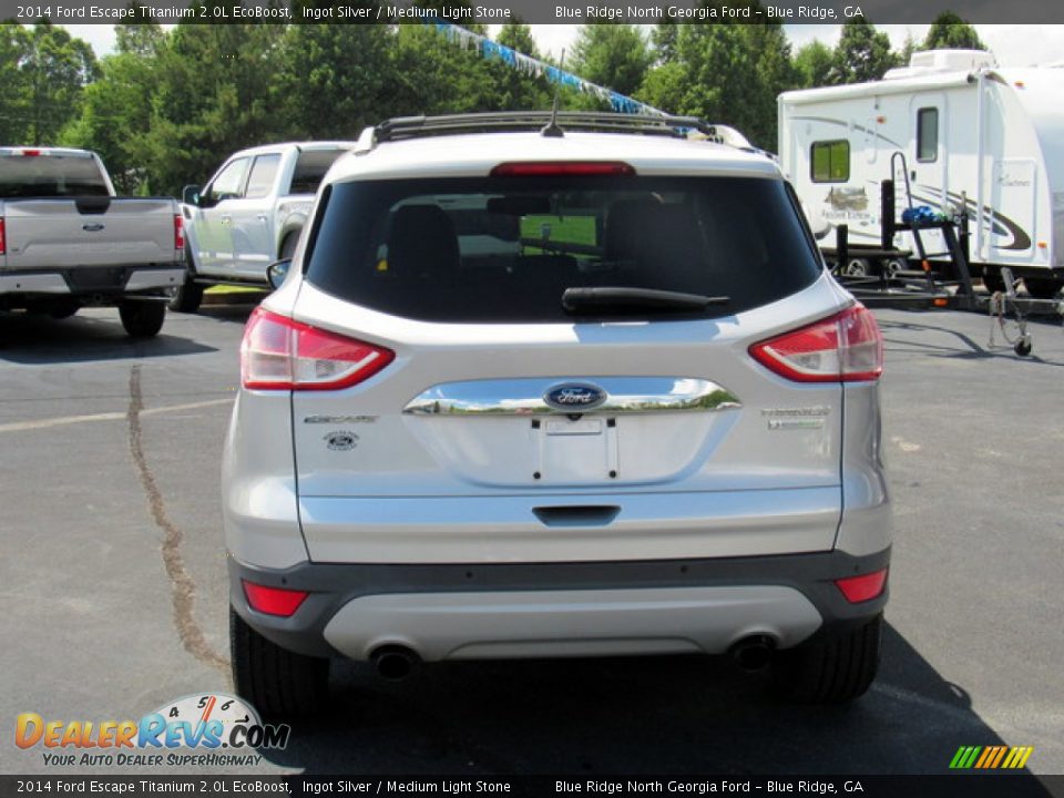 2014 Ford Escape Titanium 2.0L EcoBoost Ingot Silver / Medium Light Stone Photo #4
