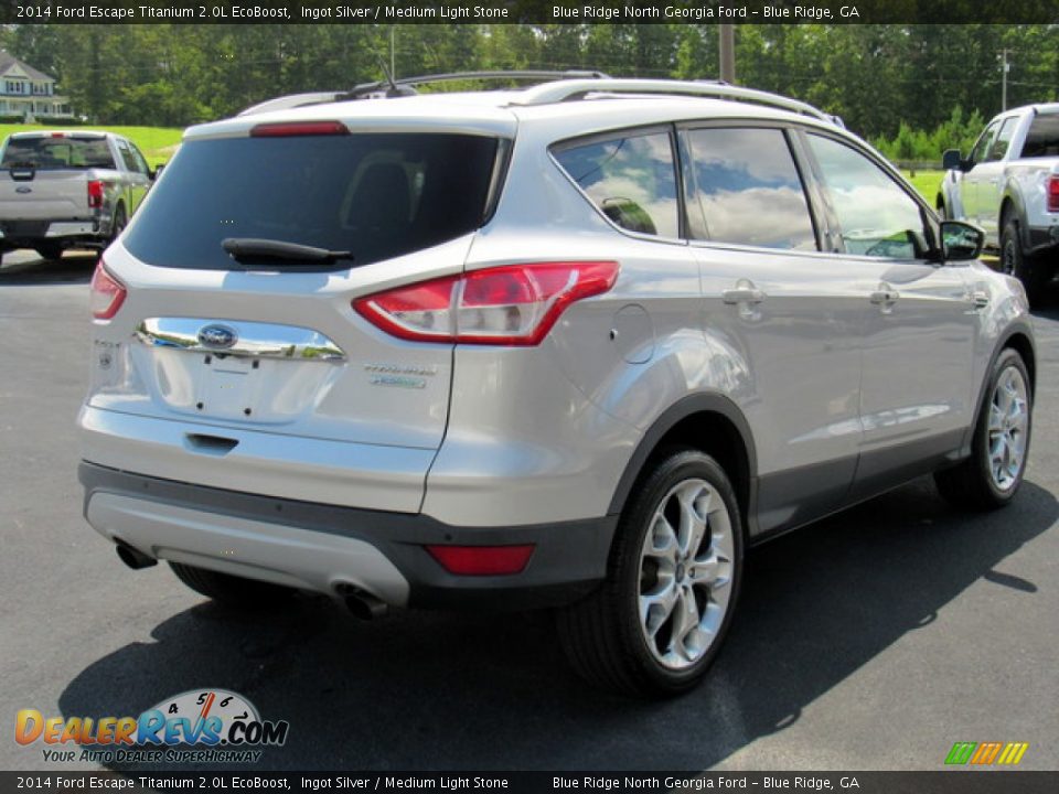 2014 Ford Escape Titanium 2.0L EcoBoost Ingot Silver / Medium Light Stone Photo #5
