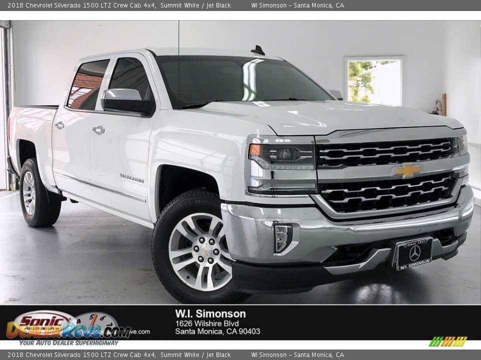 2018 Chevrolet Silverado 1500 LTZ Crew Cab 4x4 Summit White / Jet Black Photo #1