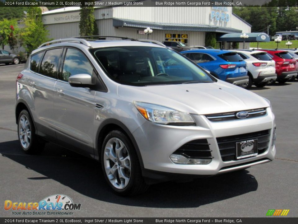2014 Ford Escape Titanium 2.0L EcoBoost Ingot Silver / Medium Light Stone Photo #7