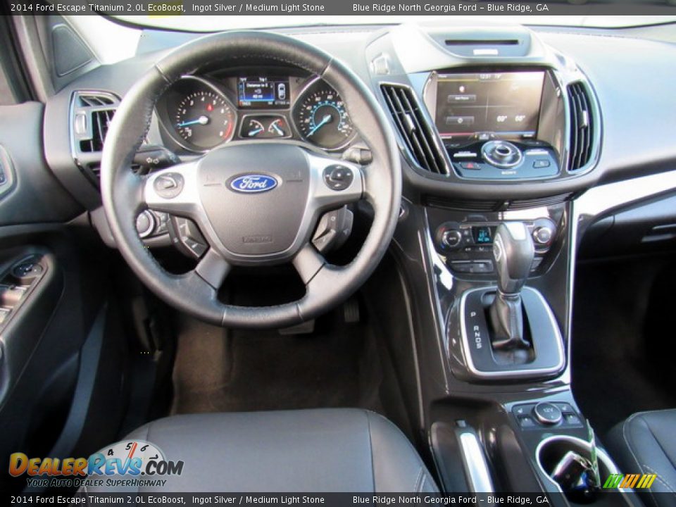 2014 Ford Escape Titanium 2.0L EcoBoost Ingot Silver / Medium Light Stone Photo #14
