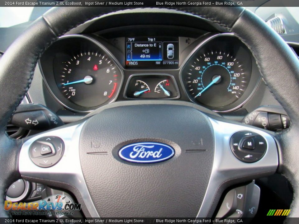 2014 Ford Escape Titanium 2.0L EcoBoost Ingot Silver / Medium Light Stone Photo #16