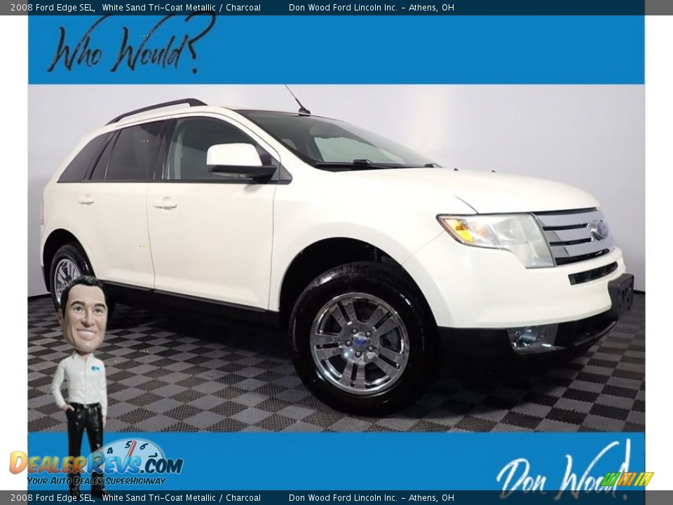 2008 Ford Edge SEL White Sand Tri-Coat Metallic / Charcoal Photo #1