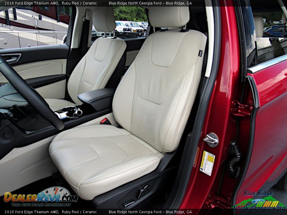 2016 Ford Edge Titanium AWD Ruby Red / Ceramic Photo #10