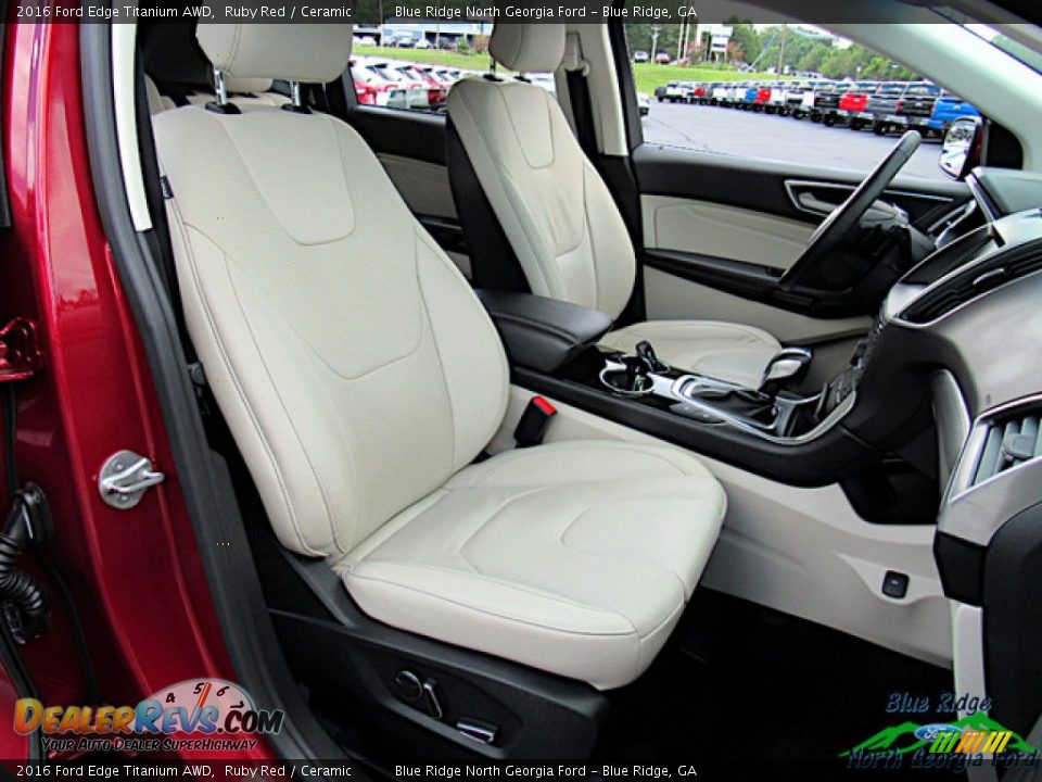 2016 Ford Edge Titanium AWD Ruby Red / Ceramic Photo #11