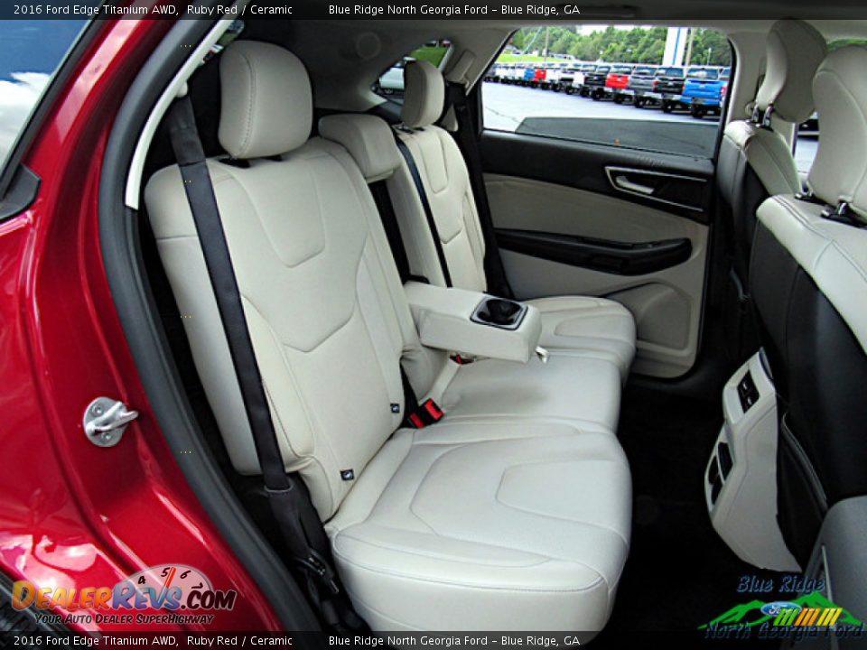 2016 Ford Edge Titanium AWD Ruby Red / Ceramic Photo #12