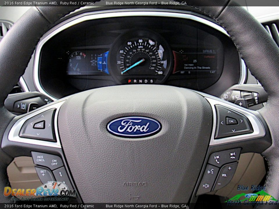 2016 Ford Edge Titanium AWD Ruby Red / Ceramic Photo #16
