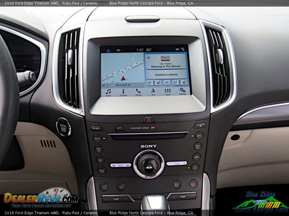 2016 Ford Edge Titanium AWD Ruby Red / Ceramic Photo #17