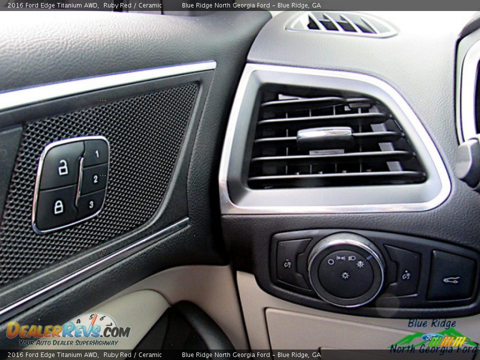 2016 Ford Edge Titanium AWD Ruby Red / Ceramic Photo #22