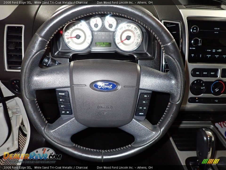 2008 Ford Edge SEL White Sand Tri-Coat Metallic / Charcoal Photo #30