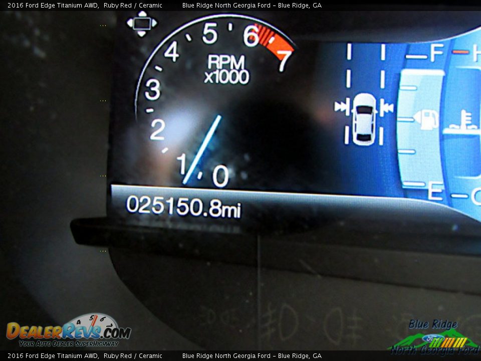 2016 Ford Edge Titanium AWD Ruby Red / Ceramic Photo #23