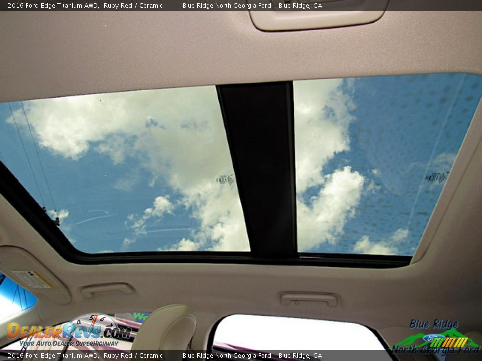 2016 Ford Edge Titanium AWD Ruby Red / Ceramic Photo #24