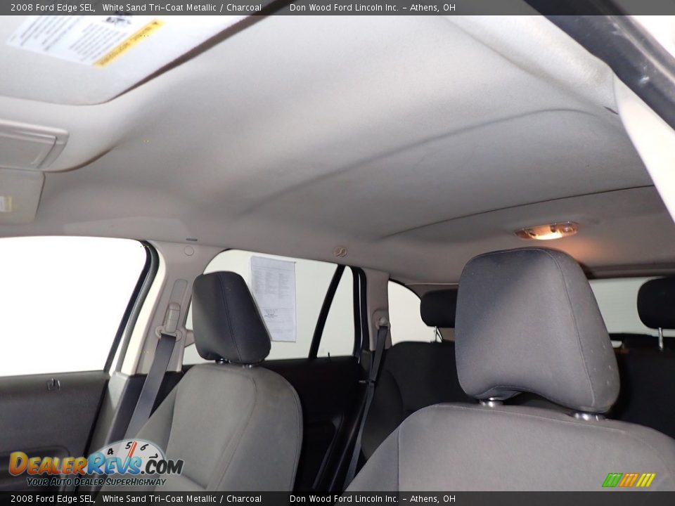 2008 Ford Edge SEL White Sand Tri-Coat Metallic / Charcoal Photo #32