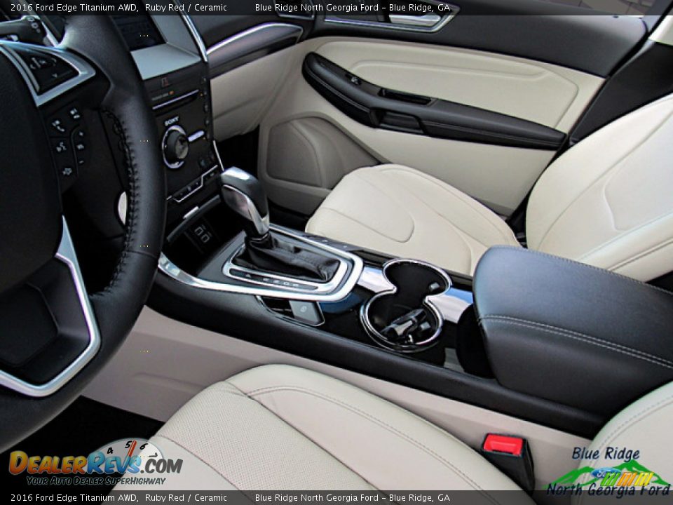 2016 Ford Edge Titanium AWD Ruby Red / Ceramic Photo #25