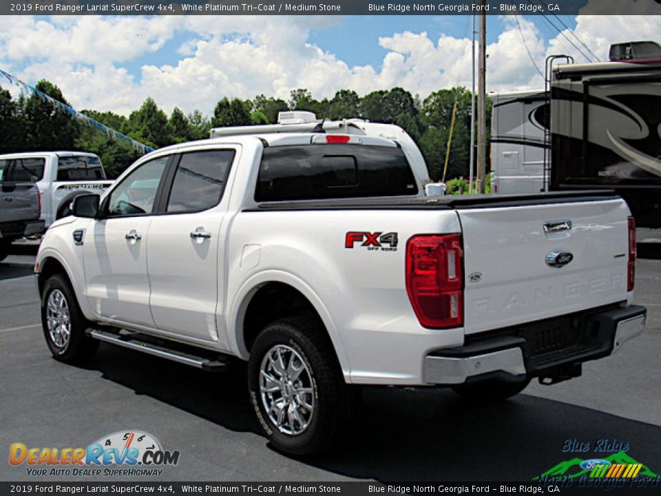 2019 Ford Ranger Lariat SuperCrew 4x4 White Platinum Tri-Coat / Medium Stone Photo #3