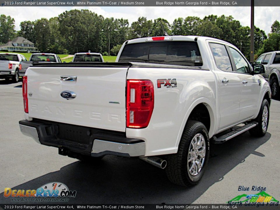 2019 Ford Ranger Lariat SuperCrew 4x4 White Platinum Tri-Coat / Medium Stone Photo #5