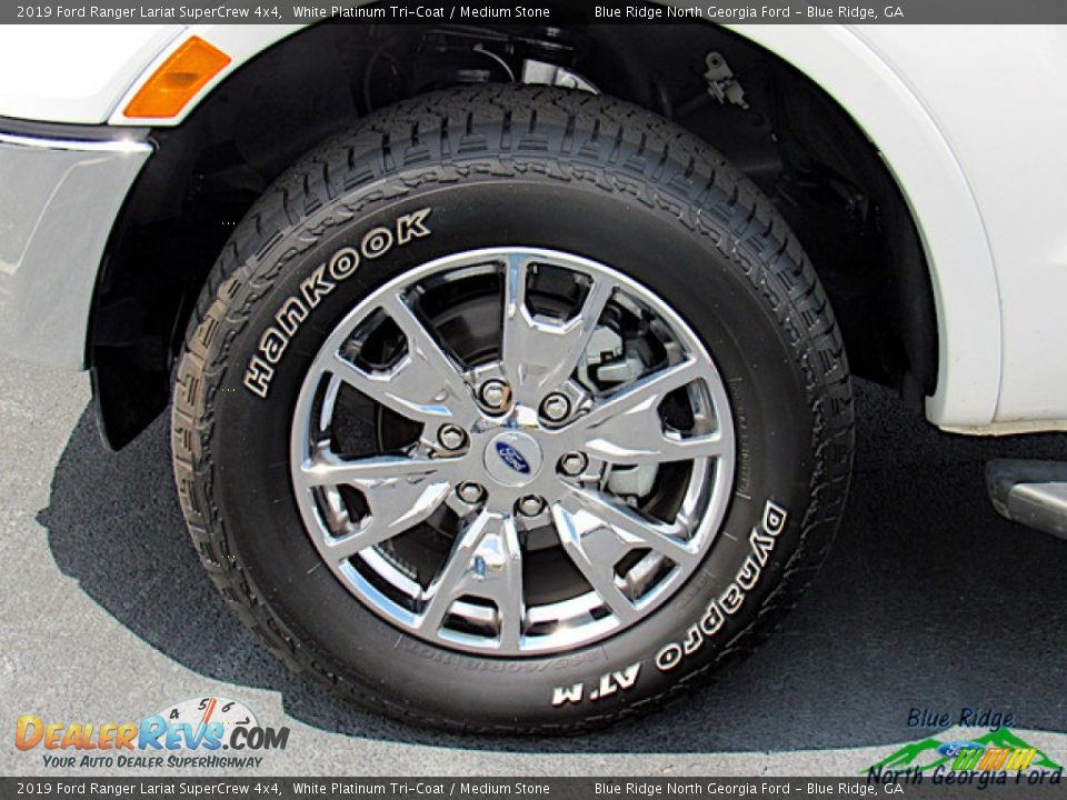 2019 Ford Ranger Lariat SuperCrew 4x4 White Platinum Tri-Coat / Medium Stone Photo #9