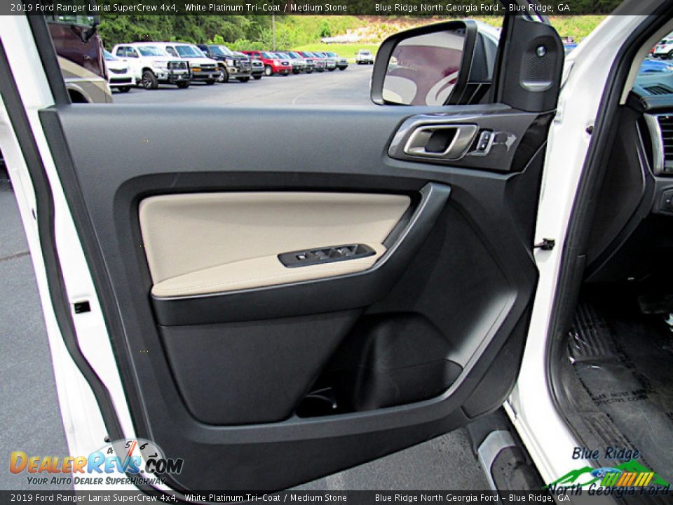2019 Ford Ranger Lariat SuperCrew 4x4 White Platinum Tri-Coat / Medium Stone Photo #10