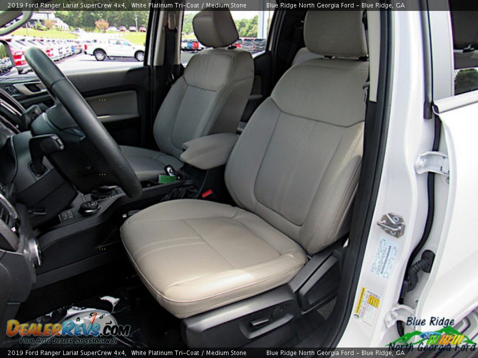 2019 Ford Ranger Lariat SuperCrew 4x4 White Platinum Tri-Coat / Medium Stone Photo #11