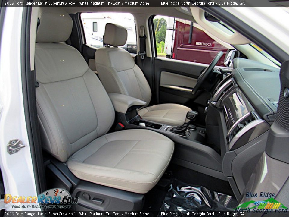2019 Ford Ranger Lariat SuperCrew 4x4 White Platinum Tri-Coat / Medium Stone Photo #12