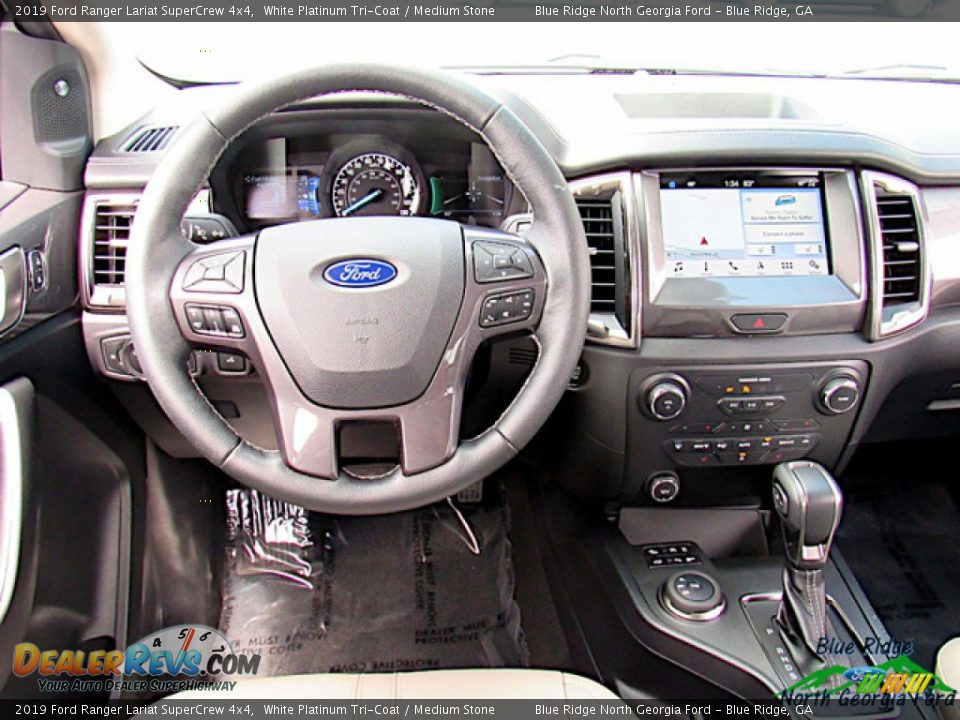2019 Ford Ranger Lariat SuperCrew 4x4 White Platinum Tri-Coat / Medium Stone Photo #16